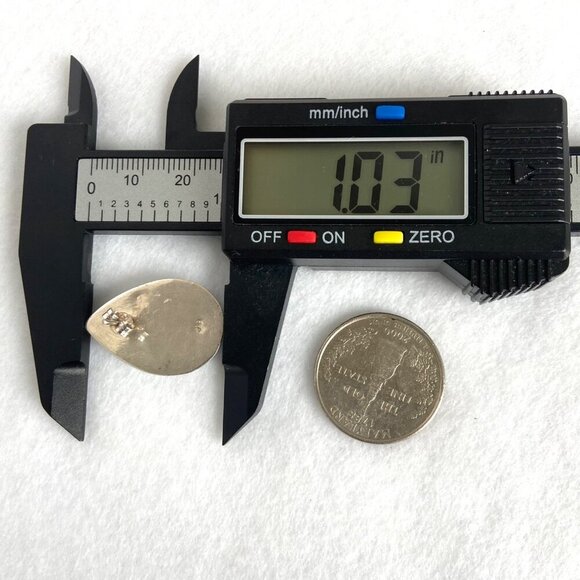 Sterling Silver 925 Southwest Style Malachite Teardrop Shaped Pierced Earrings - Picture 12 of 15